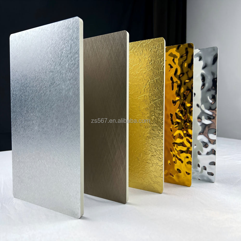 Metallic Finish PVC Wall Panel Textures for Hotel Commercial Interior Wall Cladding-Waterproof Lightweight 5+ Year Warranty Easy