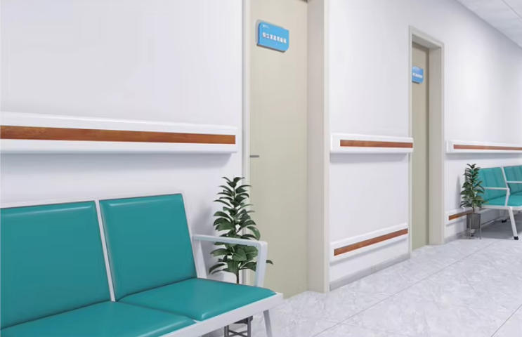 Hospital PVC Handrail with Aluminum Insert Wall Protection System